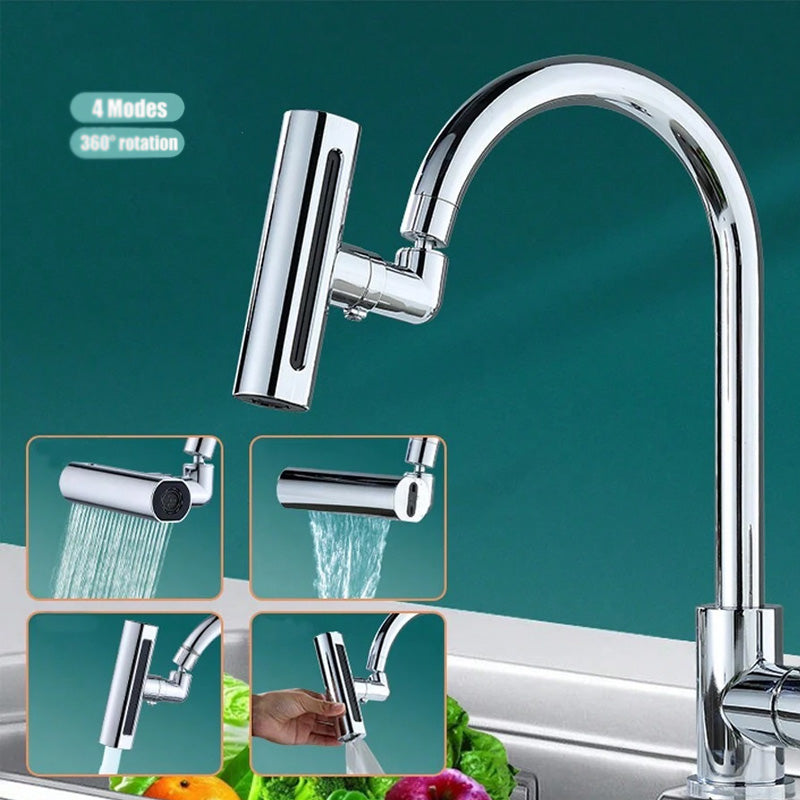 Adjustable Waterfall Faucet with 4 Spray Modes