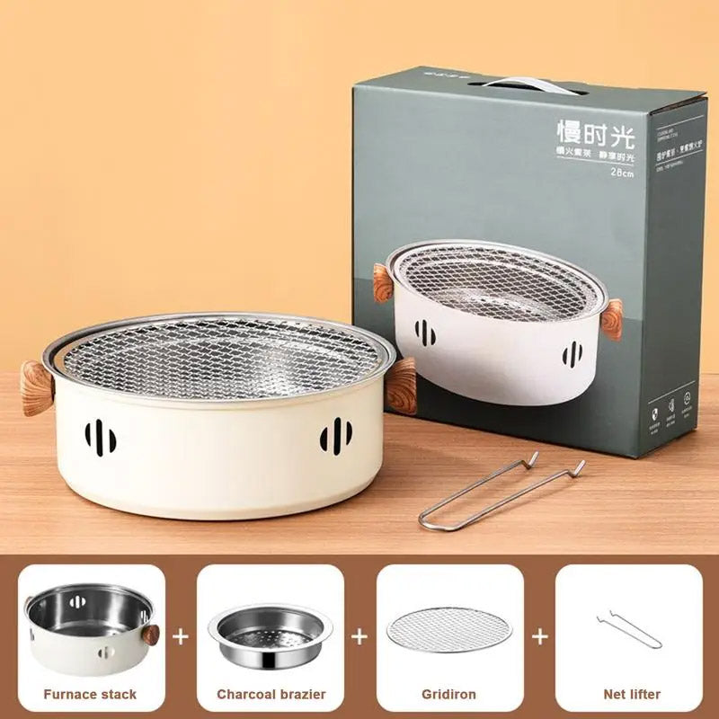 portable BBQ Grill with Removable Grate