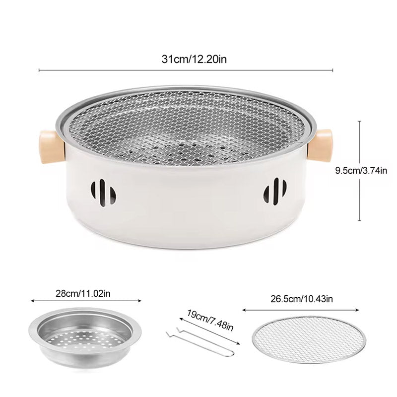 portable BBQ Grill with Removable Grate