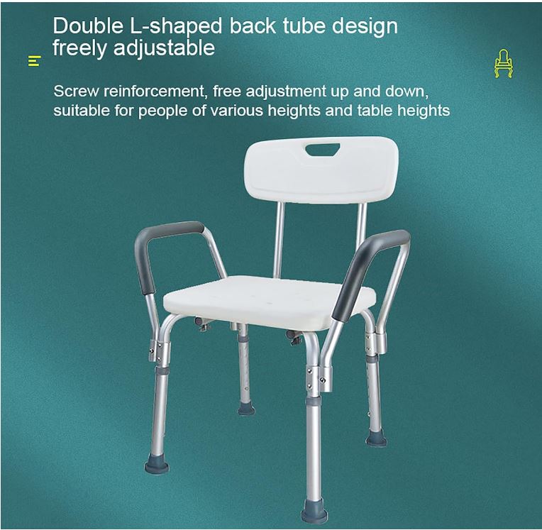 PrimeCare Bathroom Chair, Bath Bench, Toilet Seat, Showering Stool for Parents or Grandparents With Maximum Safety And Comfort
