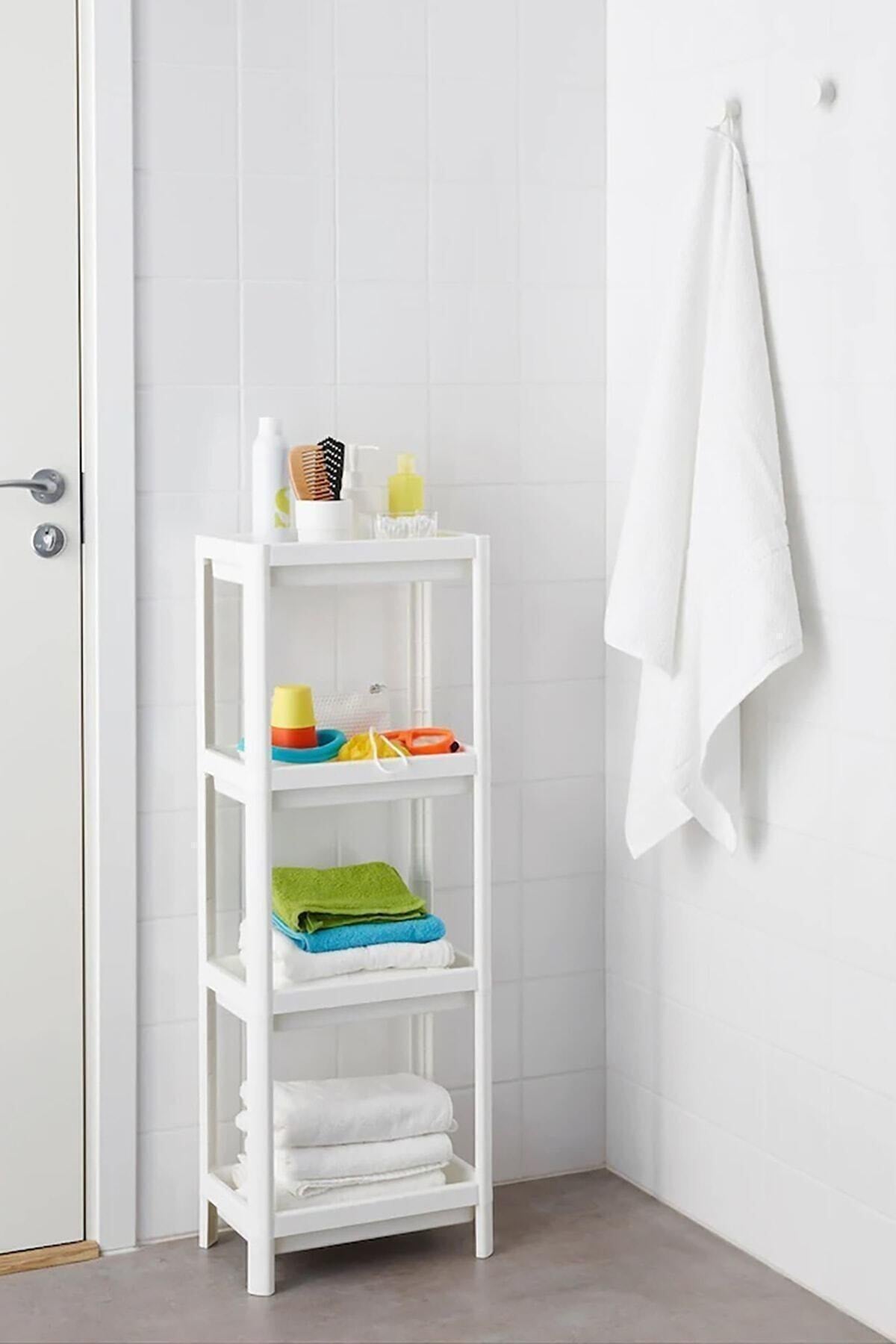 Multi-Purpose 4-Tier Standing Shelves – Ideal for Bathroom, Living Room, Bedroom & Kitchen