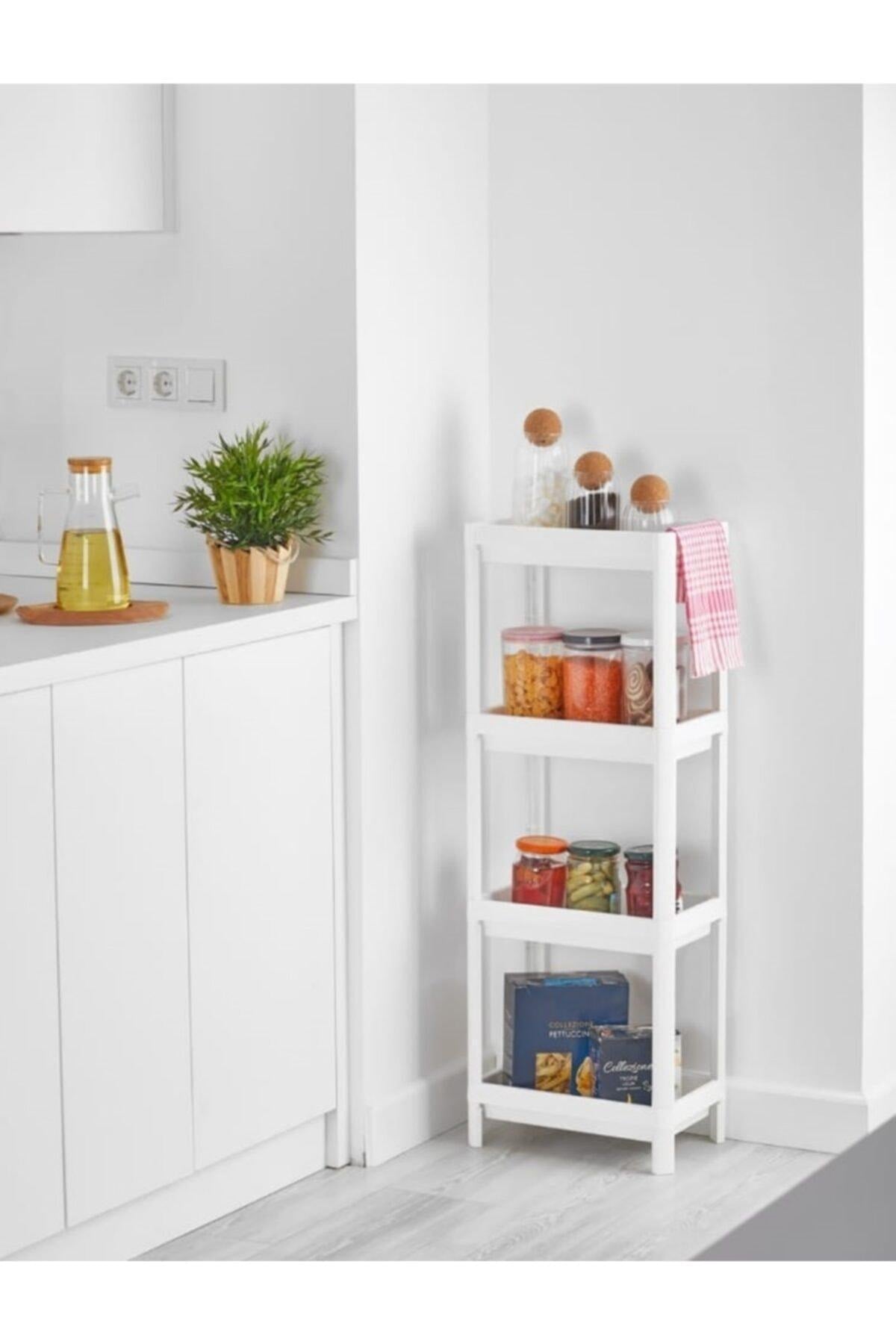 Multi-Purpose 4-Tier Standing Shelves – Ideal for Bathroom, Living Room, Bedroom & Kitchen
