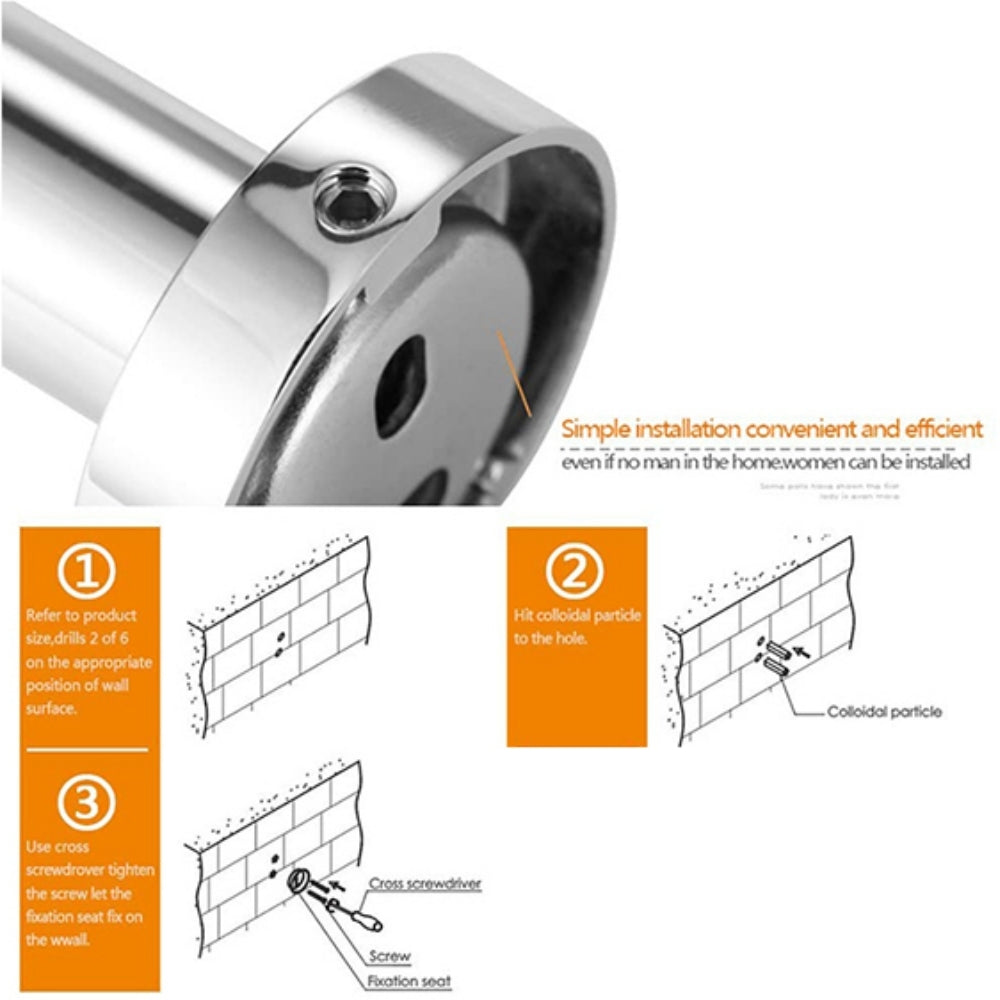 Premium Stainless Steel Towel Shelf Wall-Mounted Bathroom Organizer
