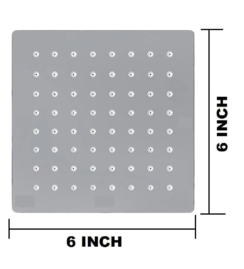 Stainless Steel Overhead Rain Shower - Square, Sleek and Durable Design