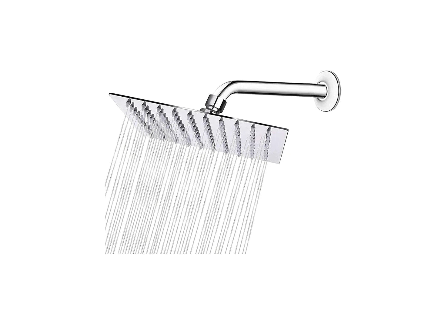 Stainless Steel Overhead Rain Shower - Square, Sleek and Durable Design