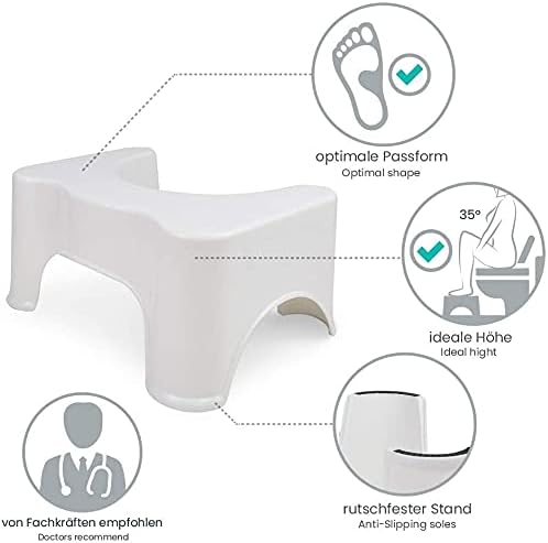 Toilet Foot Stool - Squatty Potty Stool Every Home Needs Space Saving Toilet Foot Stool for Adults & Kids