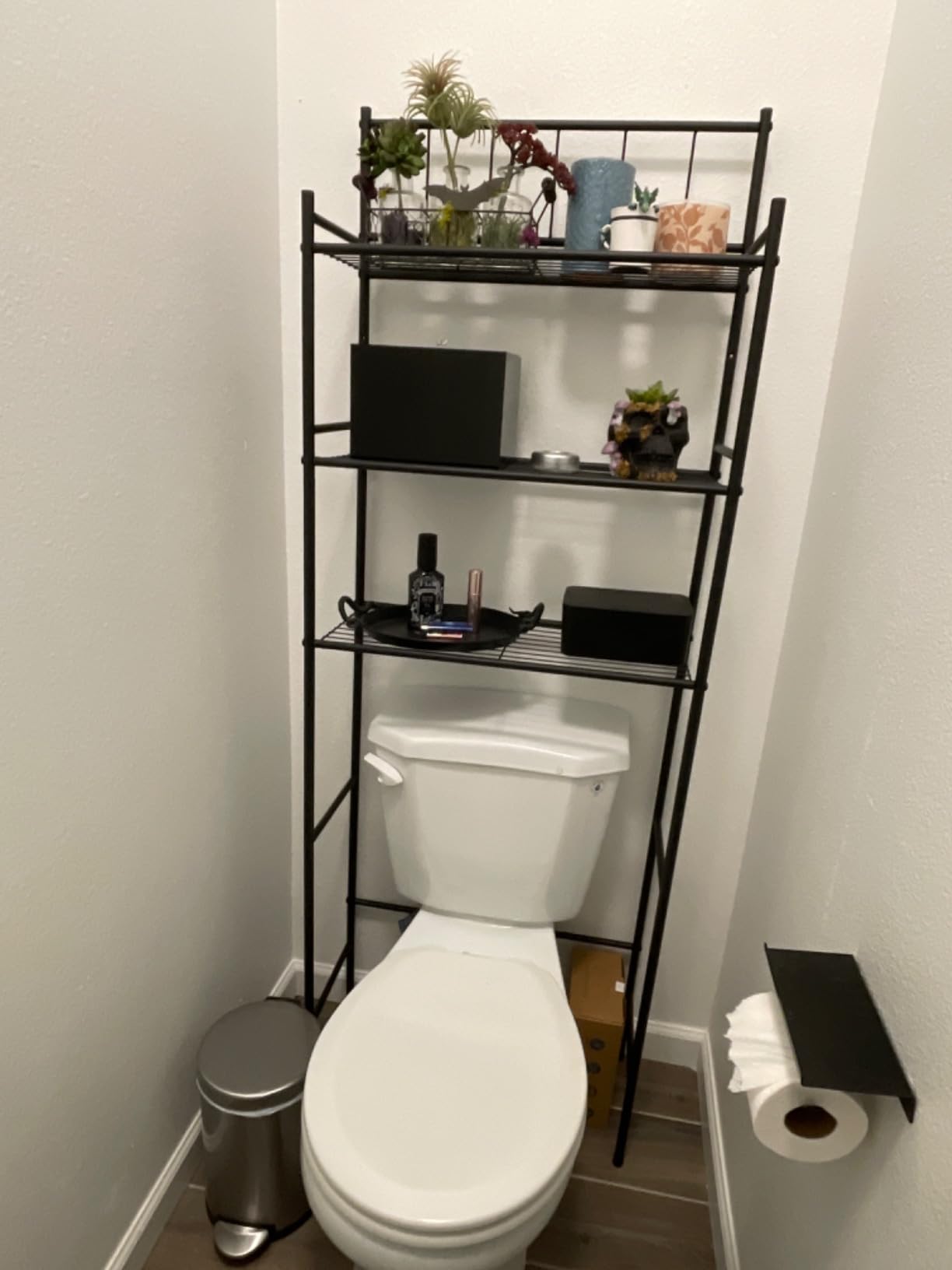 3 Tier Bathroom Tower Shelf, Space Saver Bathroom Rack, Toilet Top Storage Toilet Space Organizer