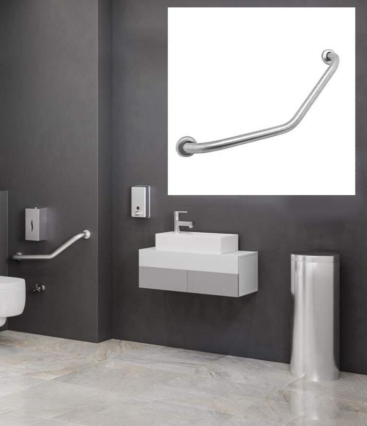 Curved Stainless Steel Grab Handle, Bathroom safety Handle
