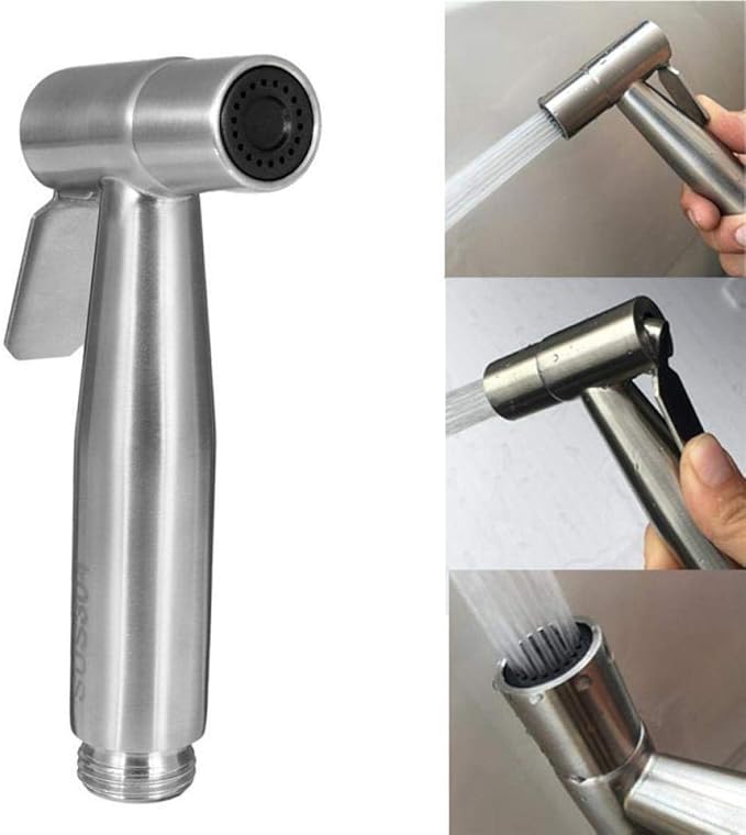 Stainless Steel Muslim Toilet Shower with 120 CM Hose Chain
