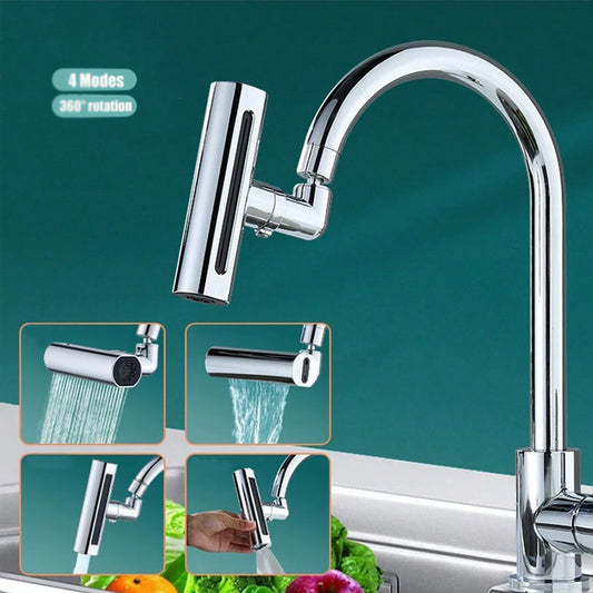 Adjustable Waterfall Faucet with 4 Spray Modes
