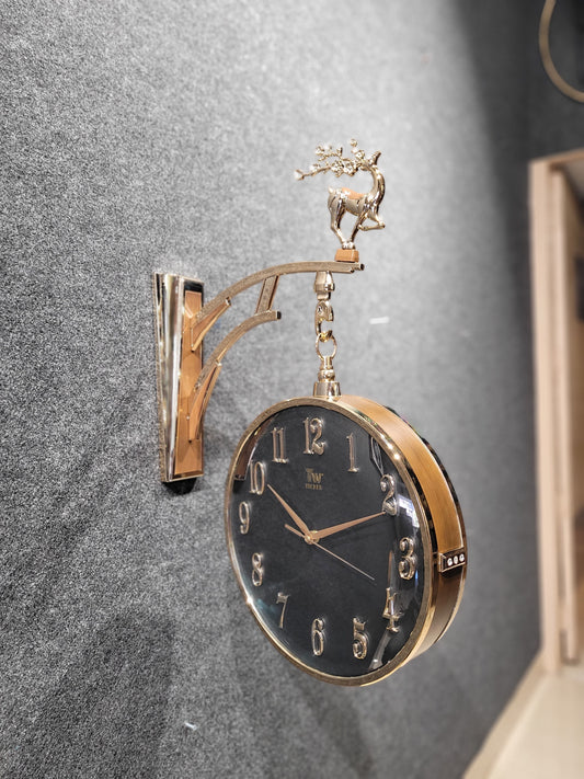 DOUBLE SIDE HANGING WALL CLOCK