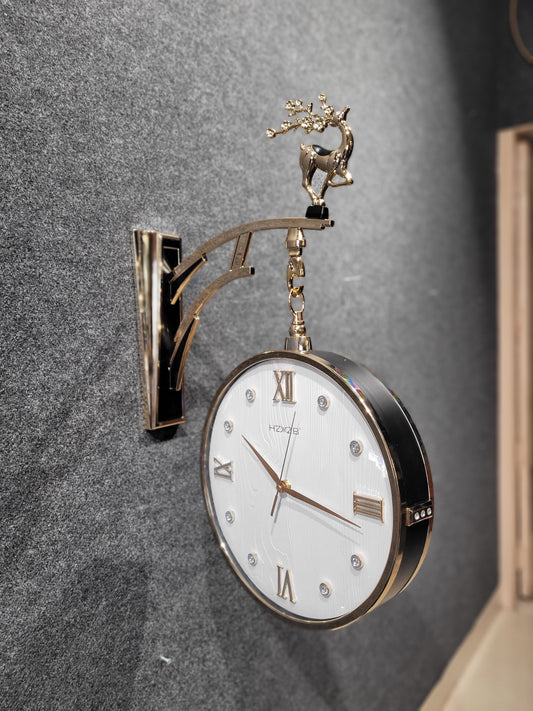DOUBLE SIDE HANGING WALL CLOCK