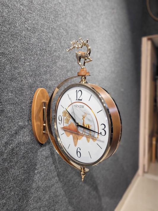 DOUBLE SIDE HANGING WALL CLOCK